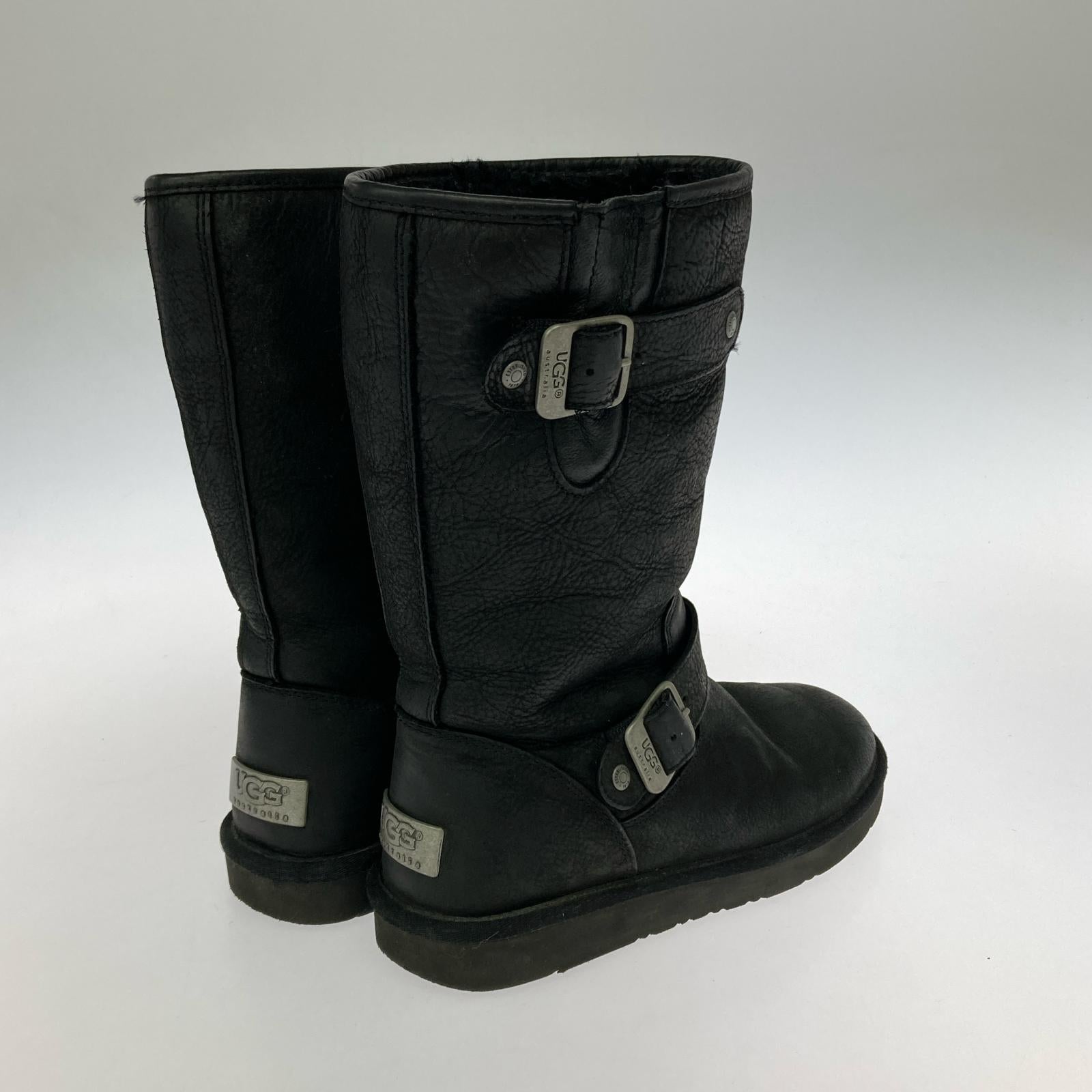 ブーツ ロングブーツ レザー 23.0cm ブラック 23cm (US5 UK4 1/2 EU36) ブラック