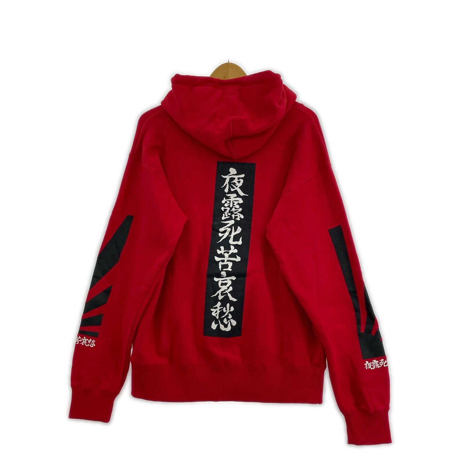 パーカー samurai core 刺繍デザイン 赤 レッド