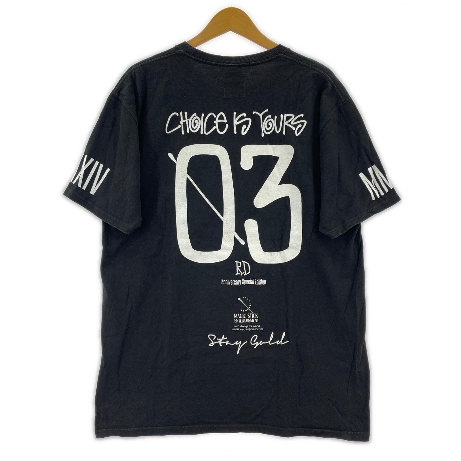半袖Tシャツ STUSSY×MAGIC STICK 14SS 3周年記念 Tee 14SS-MSCLB-004 黒 (L) L ブラック