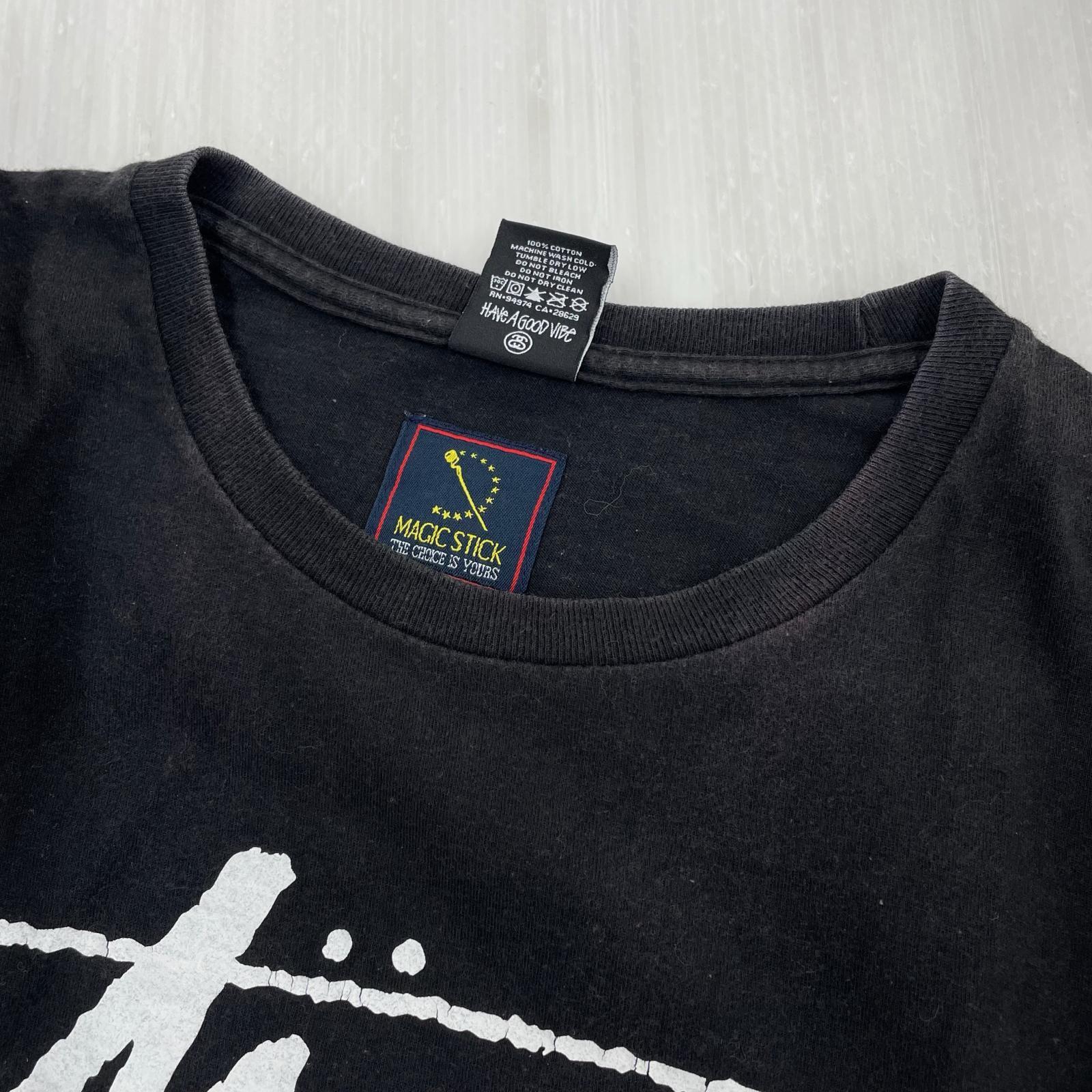 半袖Tシャツ STUSSY×MAGIC STICK 14SS 3周年記念 Tee 14SS-MSCLB-004 黒 (L) L ブラック