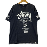 半袖Tシャツ STUSSY×MAGIC STICK 14SS 3周年記念 Tee 14SS-MSCLB-004 黒 (L) L ブラック