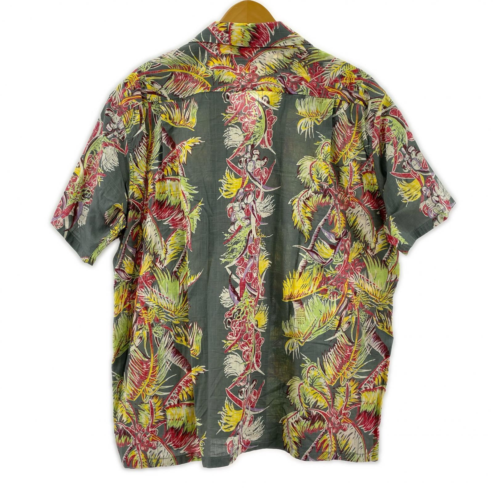 半袖シャツ アロハシャツ グレー M グレー