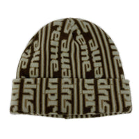 ニットキャップ 23AW Vertical Logo Beanie ブラウン