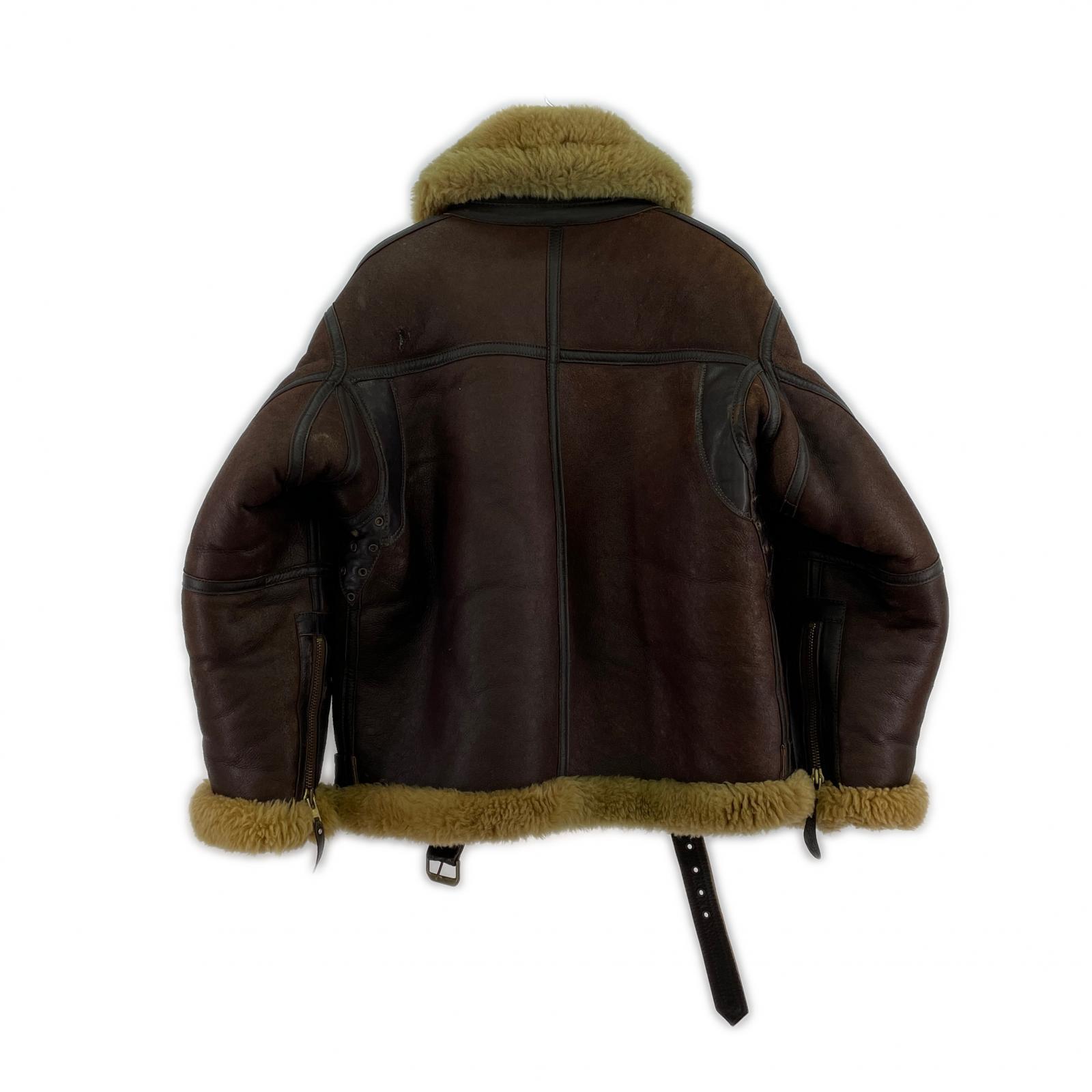 ジャケット aviation leather craft B-3 ムートンジャケット ブラウン