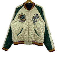 ジャケット スカジャン 髑髏×U.S.NAVY L L