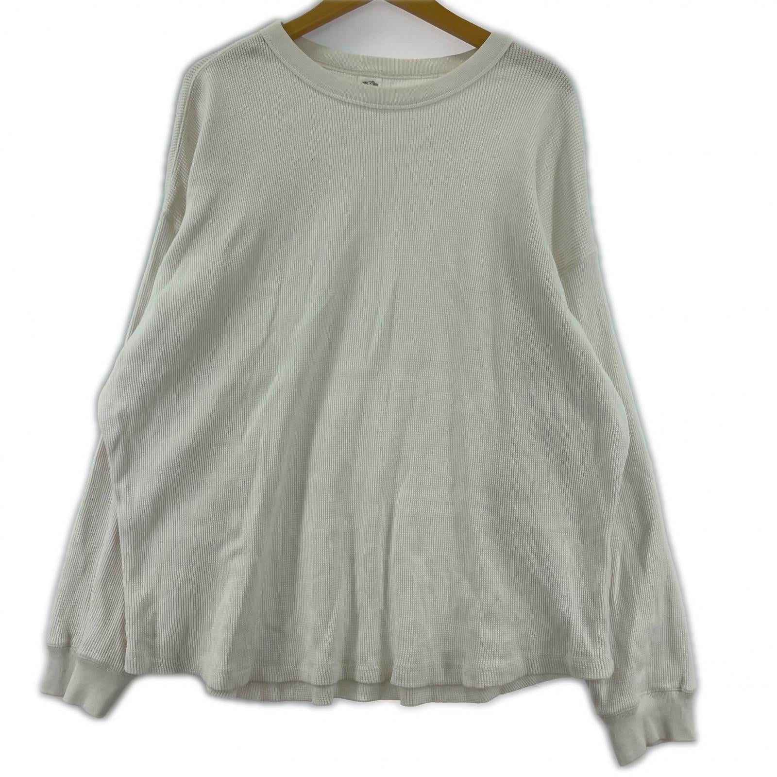 長袖Tシャツ ワッフル LSTEE M ホワイト