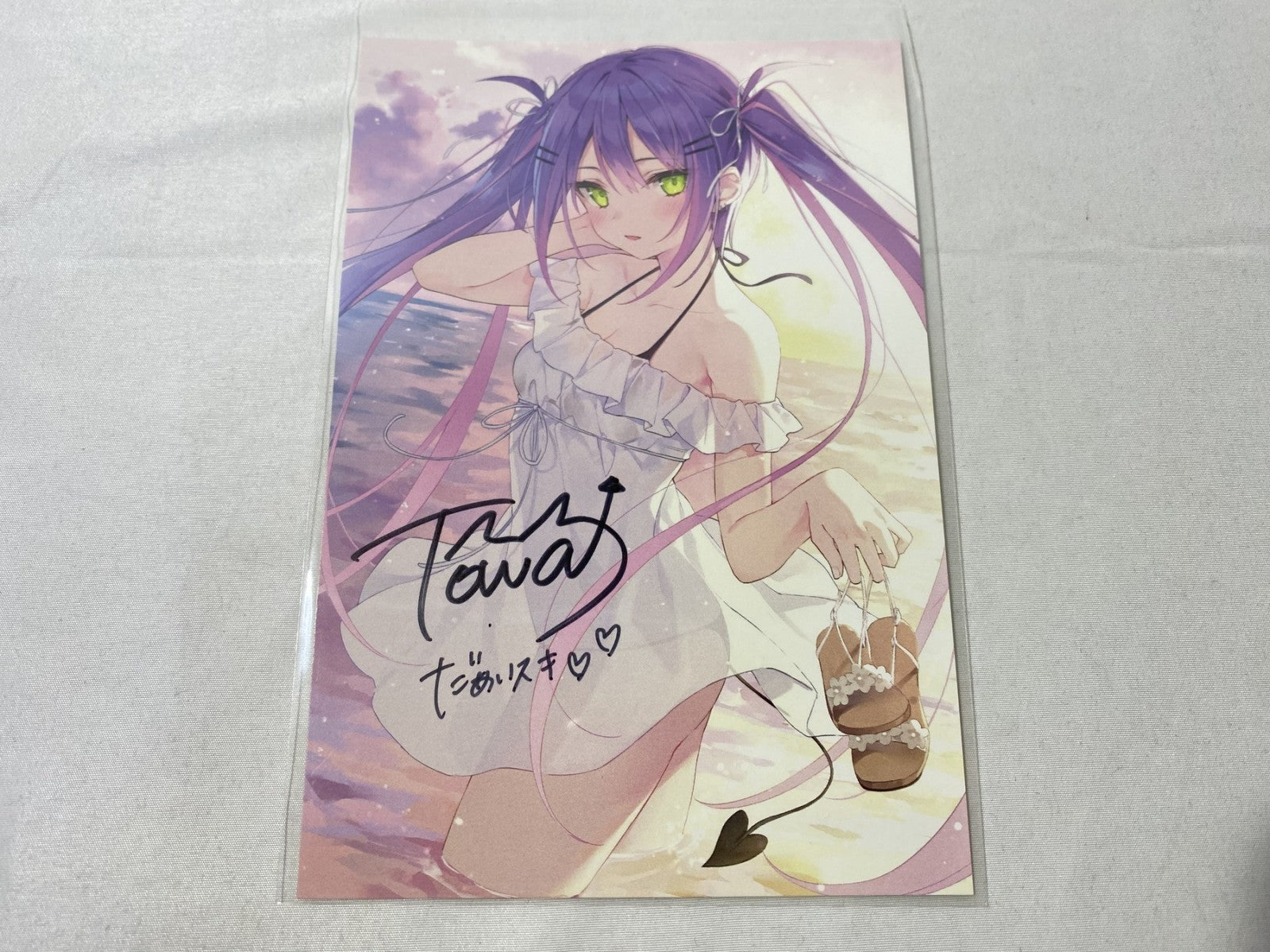 常闇トワ 誕生日記念2020 直筆サイン入りポストカード フィギュア/グッズ
