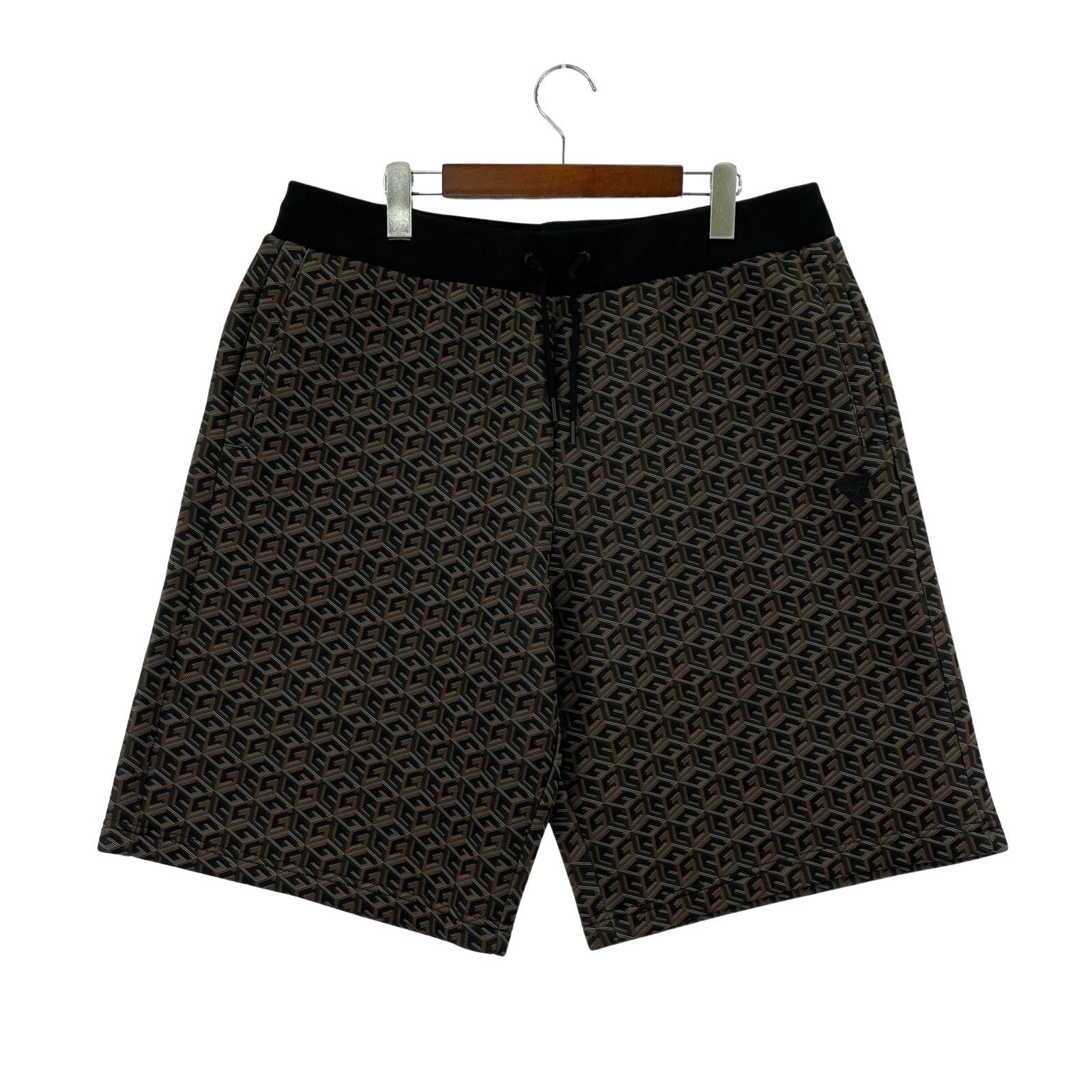 ショートパンツ 総柄 スウェットショーツ (XL)