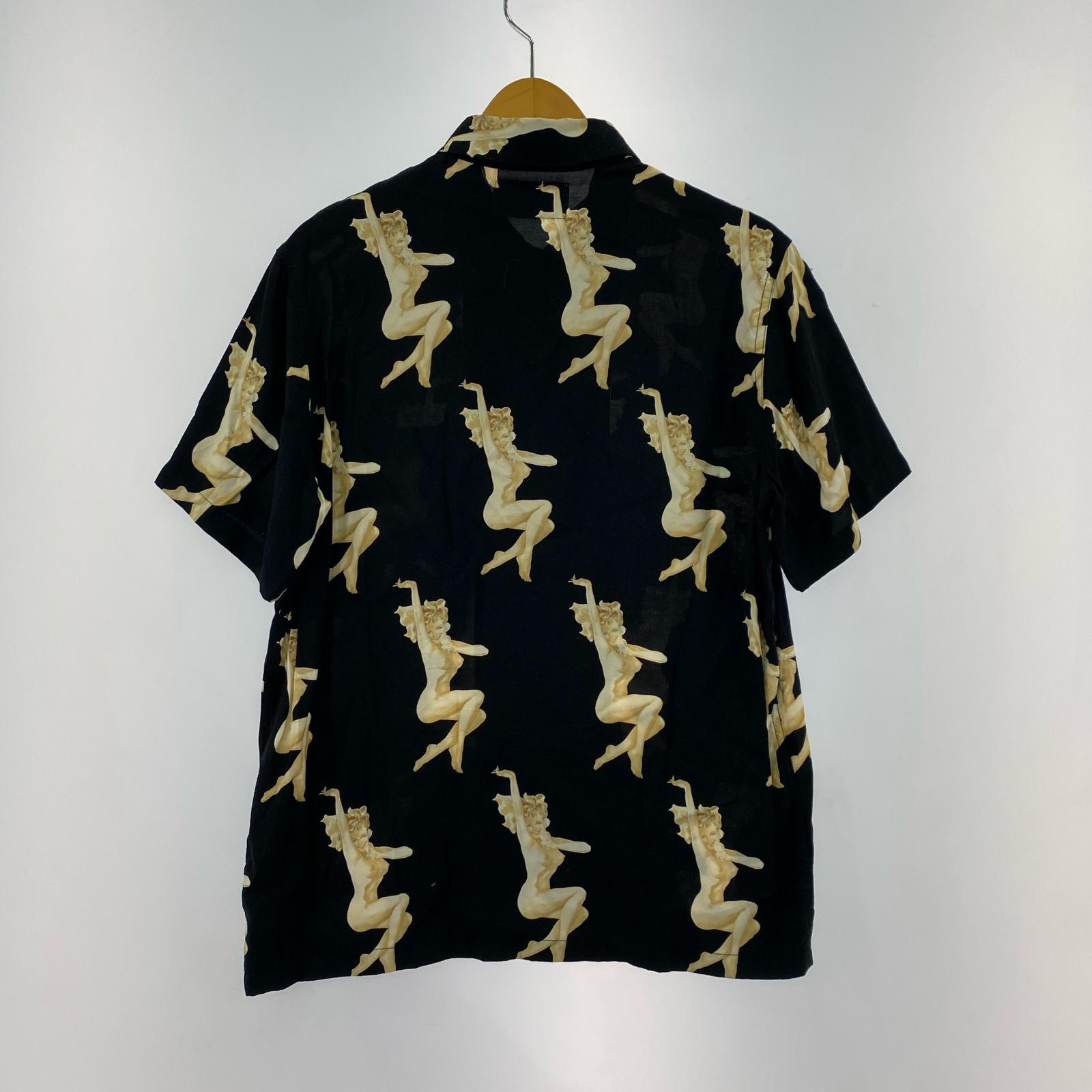 半袖シャツ ガールプリントS/S シャツ M ブラック