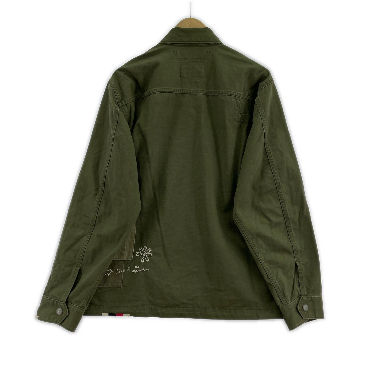 ミリタリージャケット REPAIR CUSTOM&EMB UTILITY SHIRT JACKET L L
