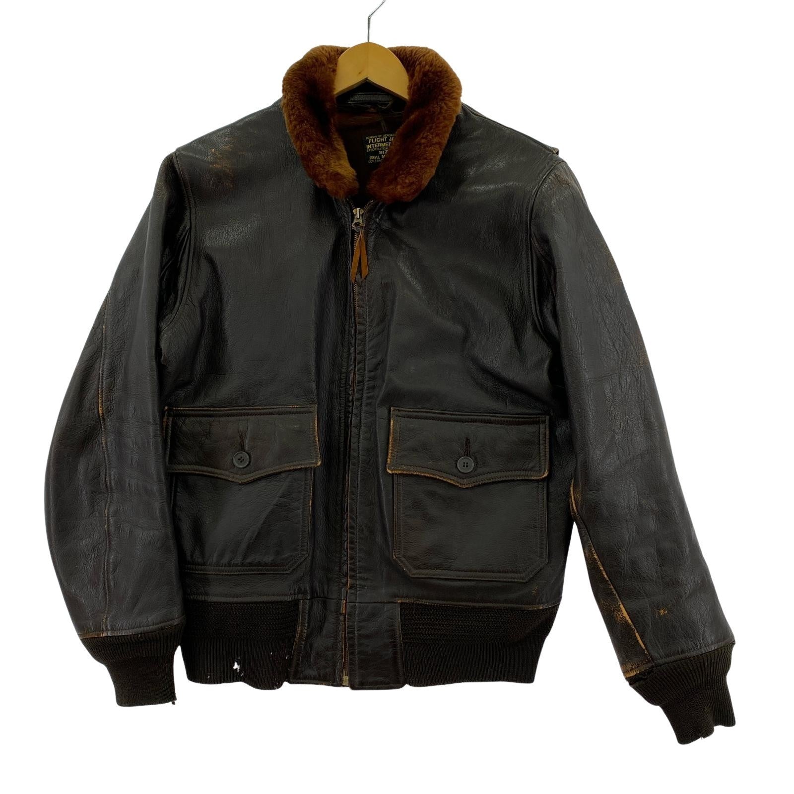 レザージャケット G-1 flight jacket 40 40 ブラウン