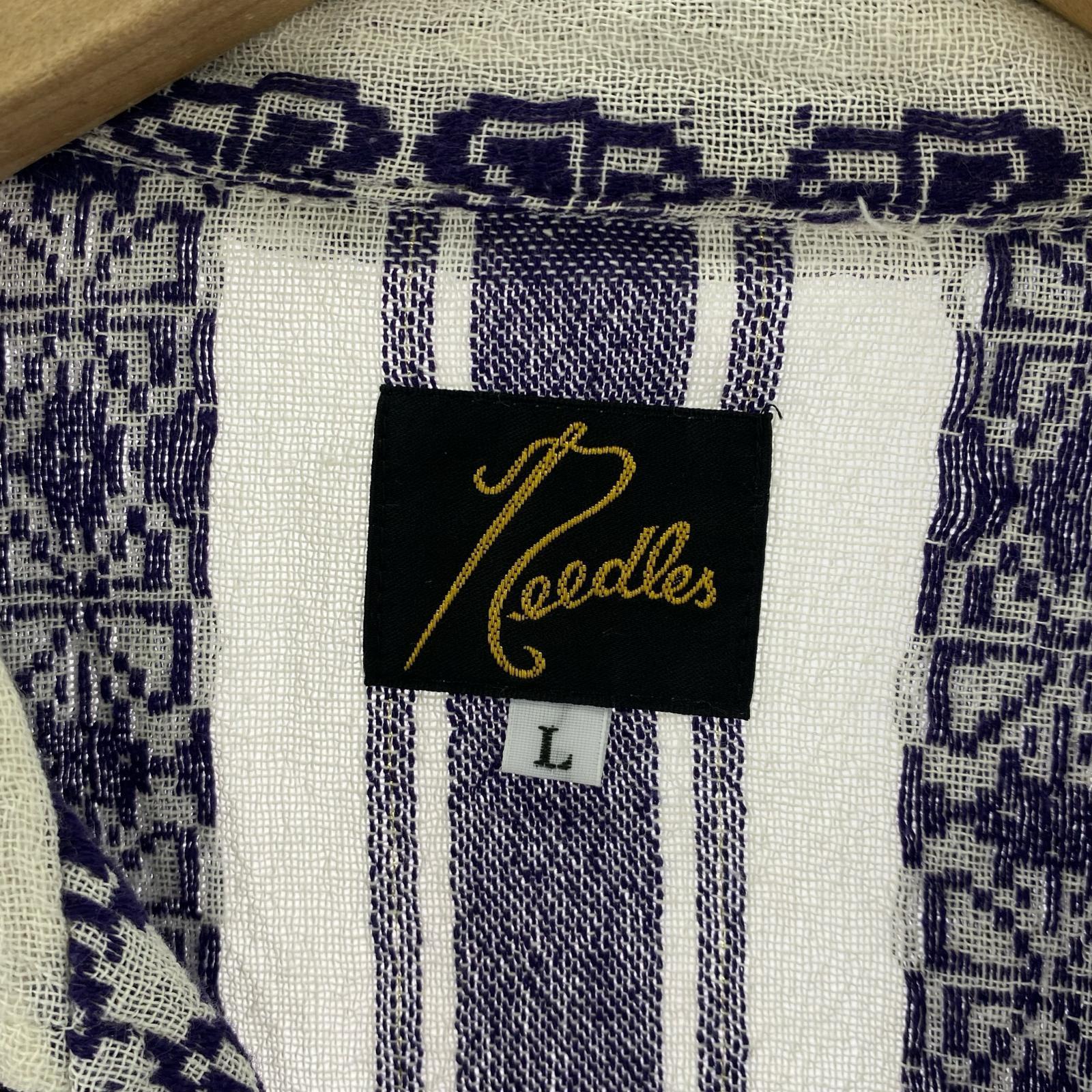 半袖シャツ Cabana Shirt - Papillon Stripe Dobby L パープル
