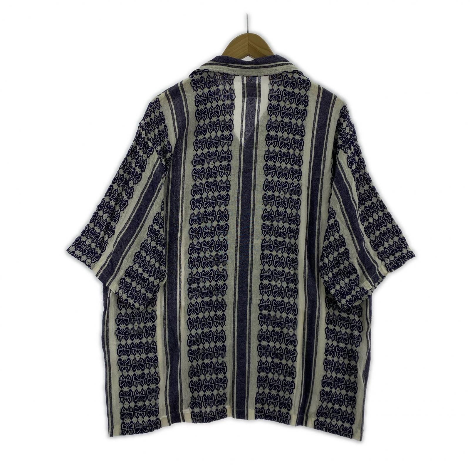 半袖シャツ Cabana Shirt - Papillon Stripe Dobby L パープル