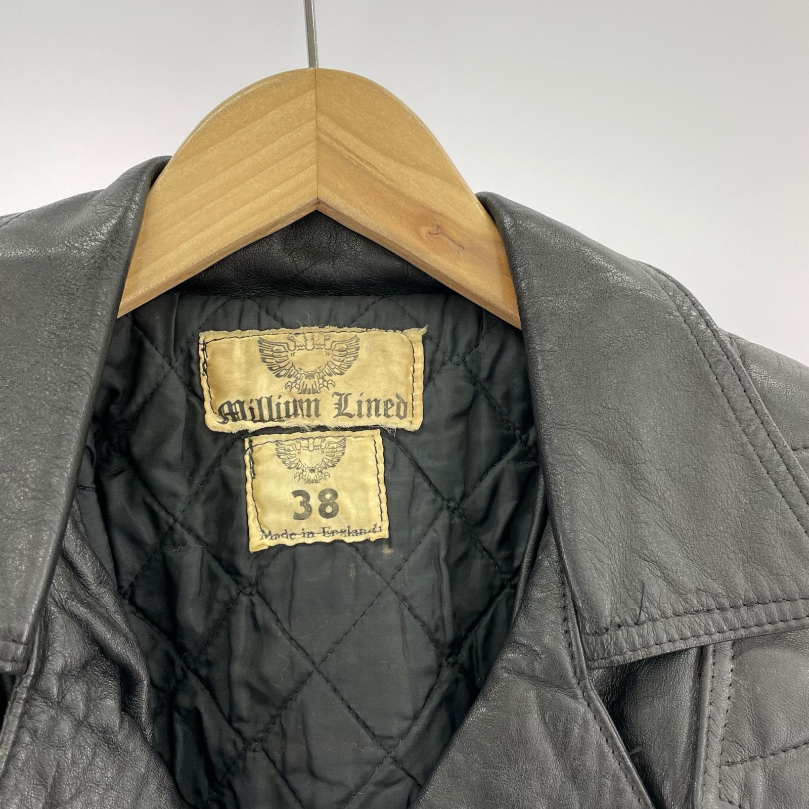 ライダースジャケット EAGLE Leathers レザー 黒 (38) ブラック