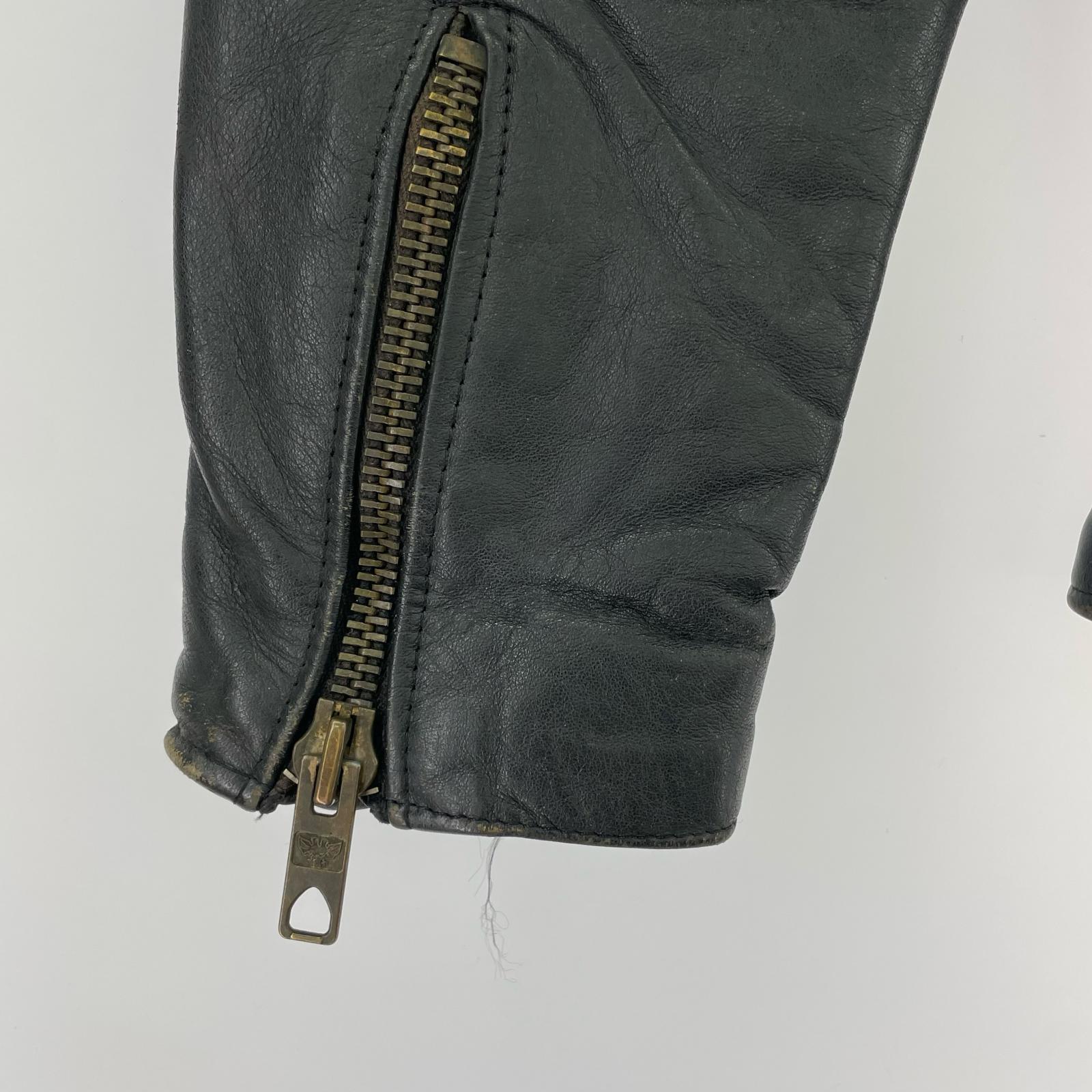 ライダースジャケット EAGLE Leathers レザー 黒 (38) ブラック