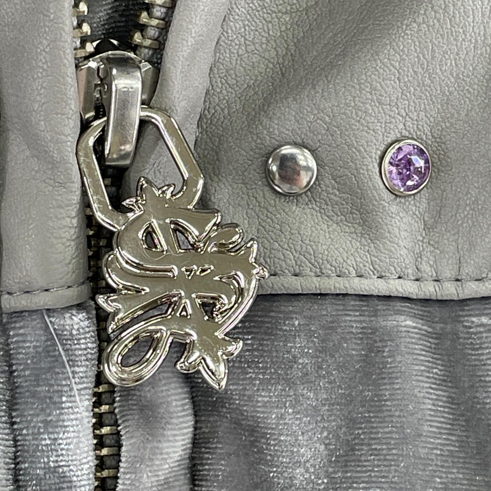 ダウンジャケット SUPPLIER STUDS VELOUR PUFFER XL グレー
