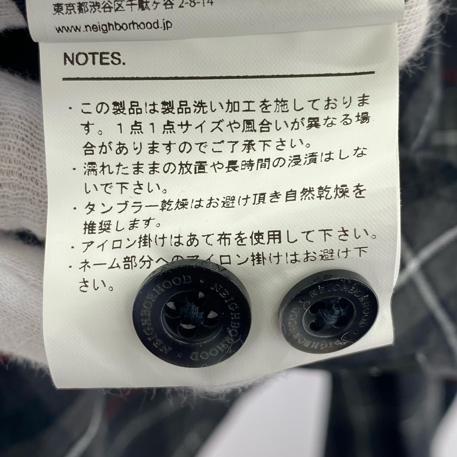 長袖シャツ タータンチェックシャツ ブラック(XL)