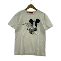 半袖Tシャツ ×Disney ミッキー プリントTEE 白 M M ホワイト