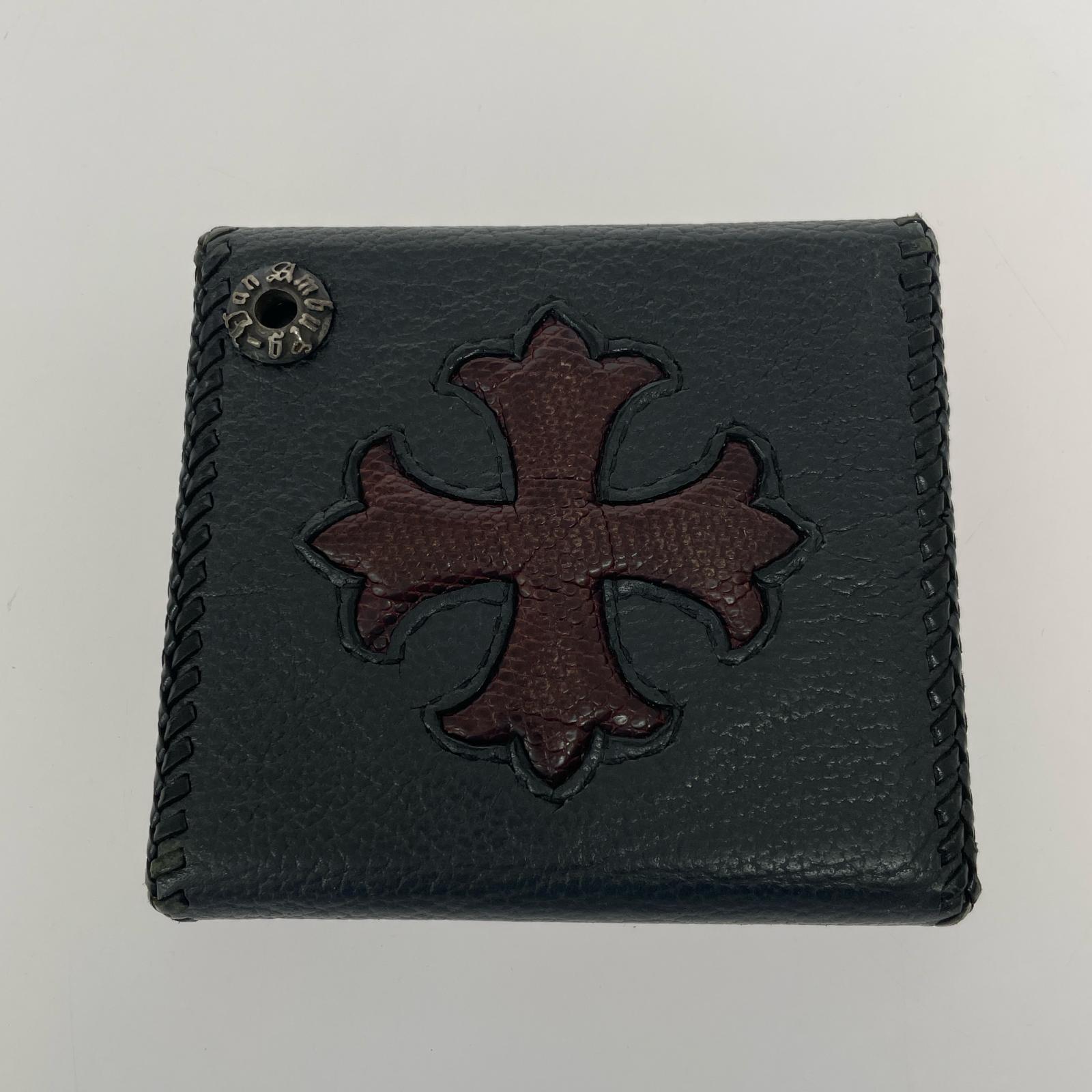コンパクトウォレット VAN AMBURG LEATHERS 三つ折り財布 ブラック