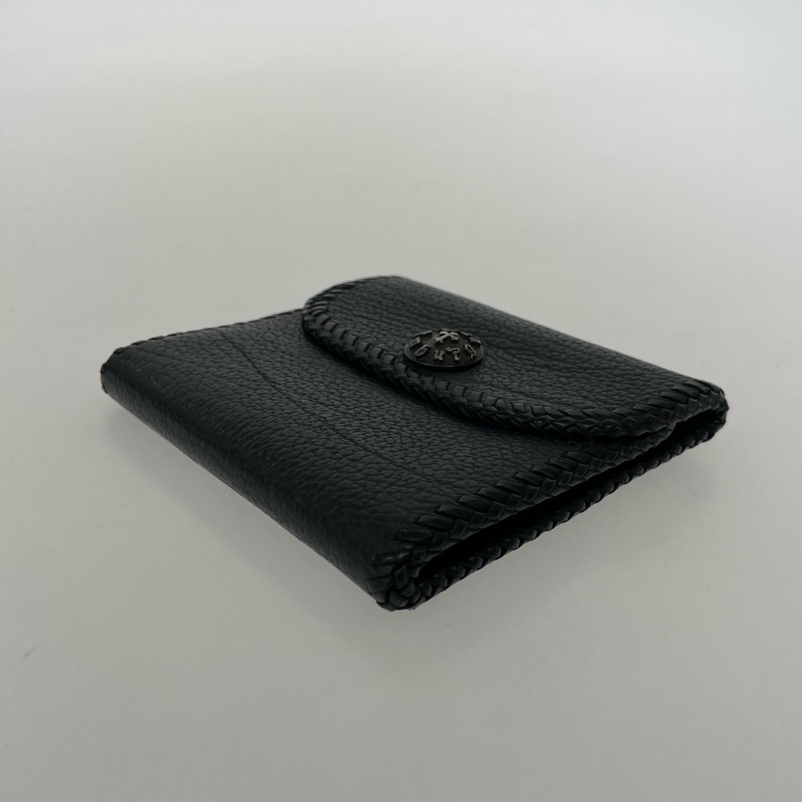 コンパクトウォレット VAN AMBURG LEATHERS 三つ折り財布 ブラック