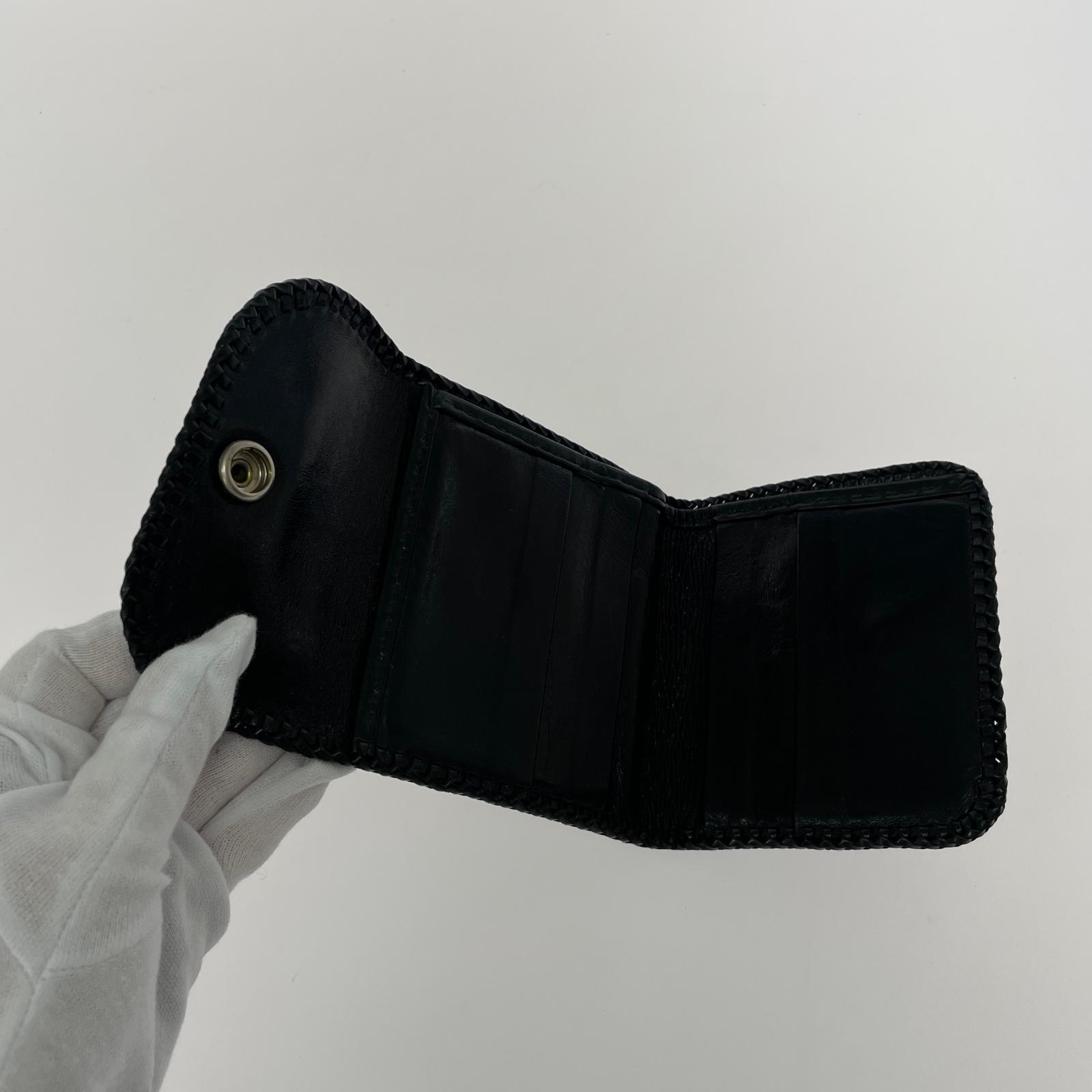 コンパクトウォレット VAN AMBURG LEATHERS 三つ折り財布 ブラック