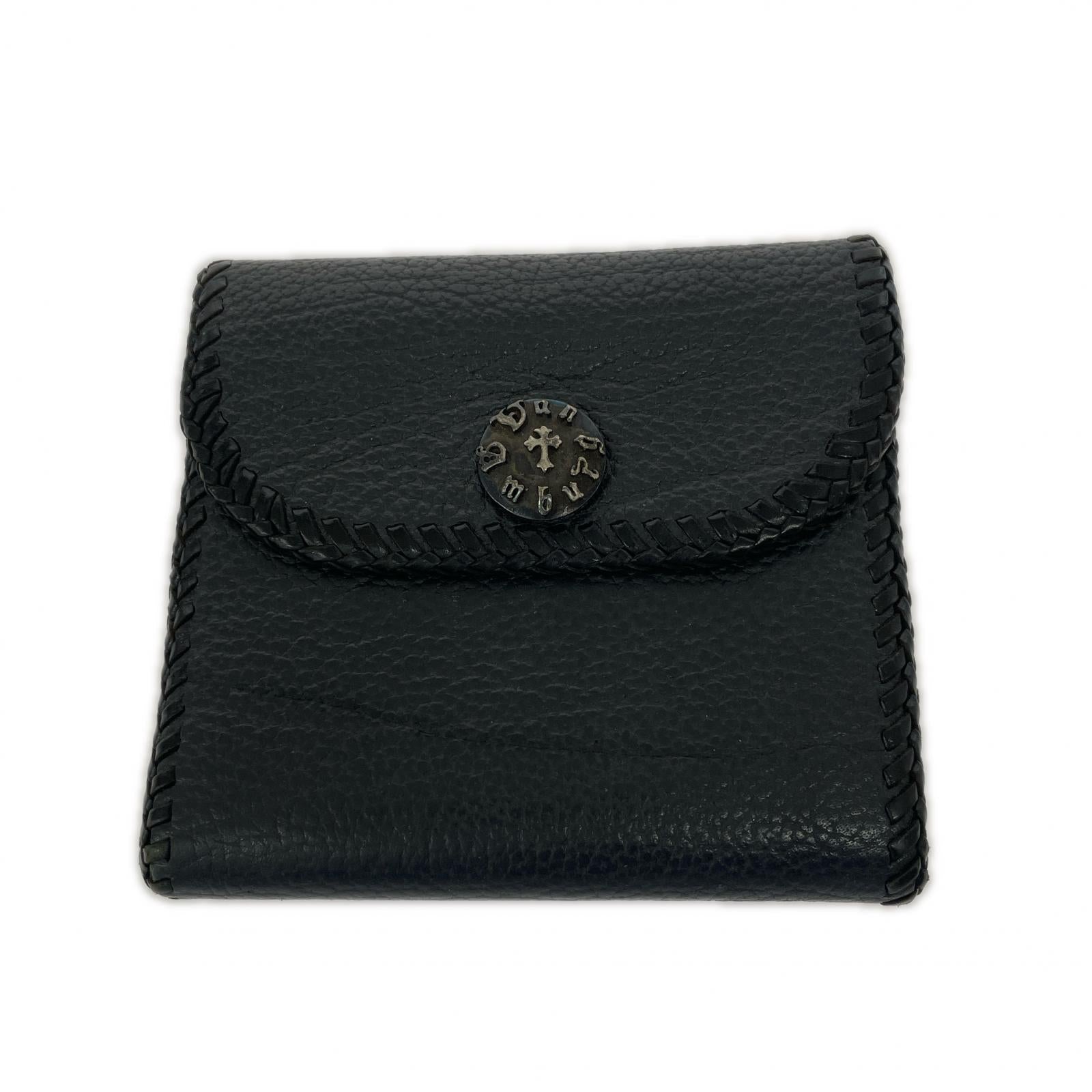 コンパクトウォレット VAN AMBURG LEATHERS 三つ折り財布 ブラック