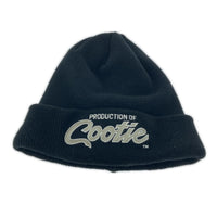 ニットキャップ Embroidery Dry Tech Big Cuffed Beanie ブラック