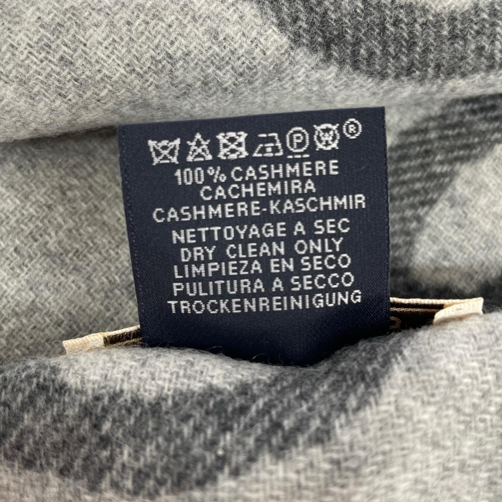 HERMES エニー・モール カシミヤ100% マフラー グレー