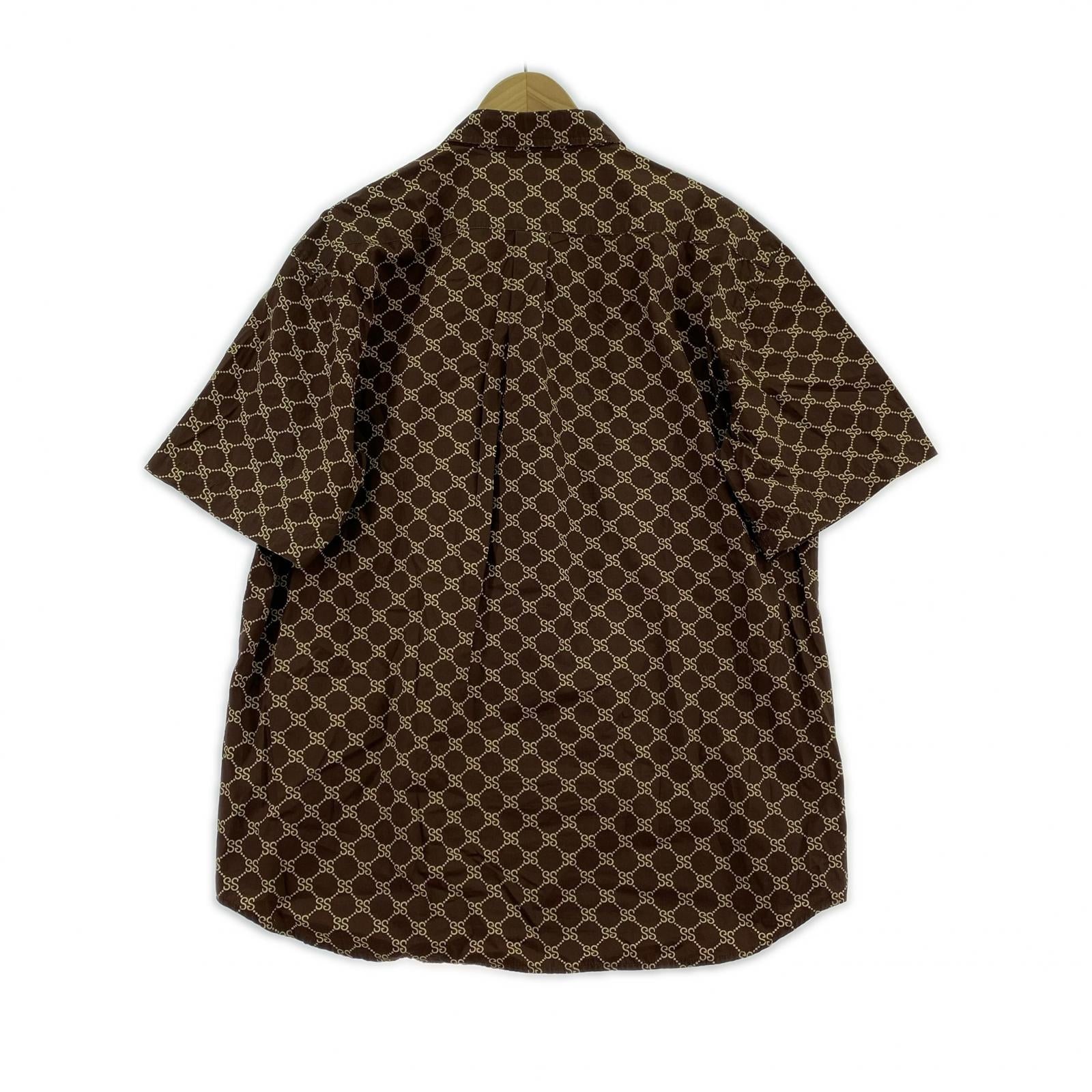 半袖シャツ OLD 紺タグ モノグラム (XL) ブラウン
