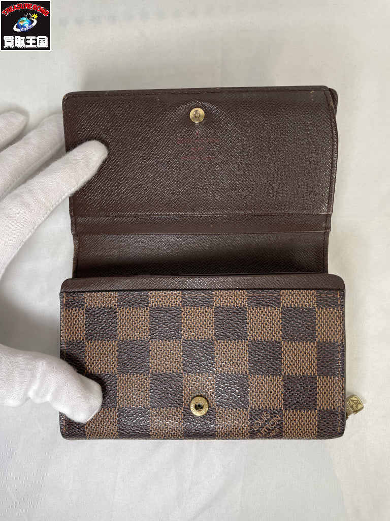 LV/ポルトフォイユ・トレゾール/ダミエ(・エベヌ) N61736