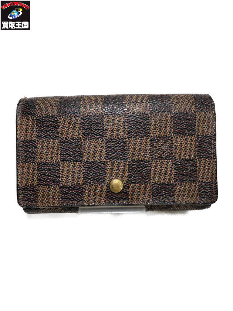 LV/ポルトフォイユ・トレゾール/ダミエ(・エベヌ) N61736