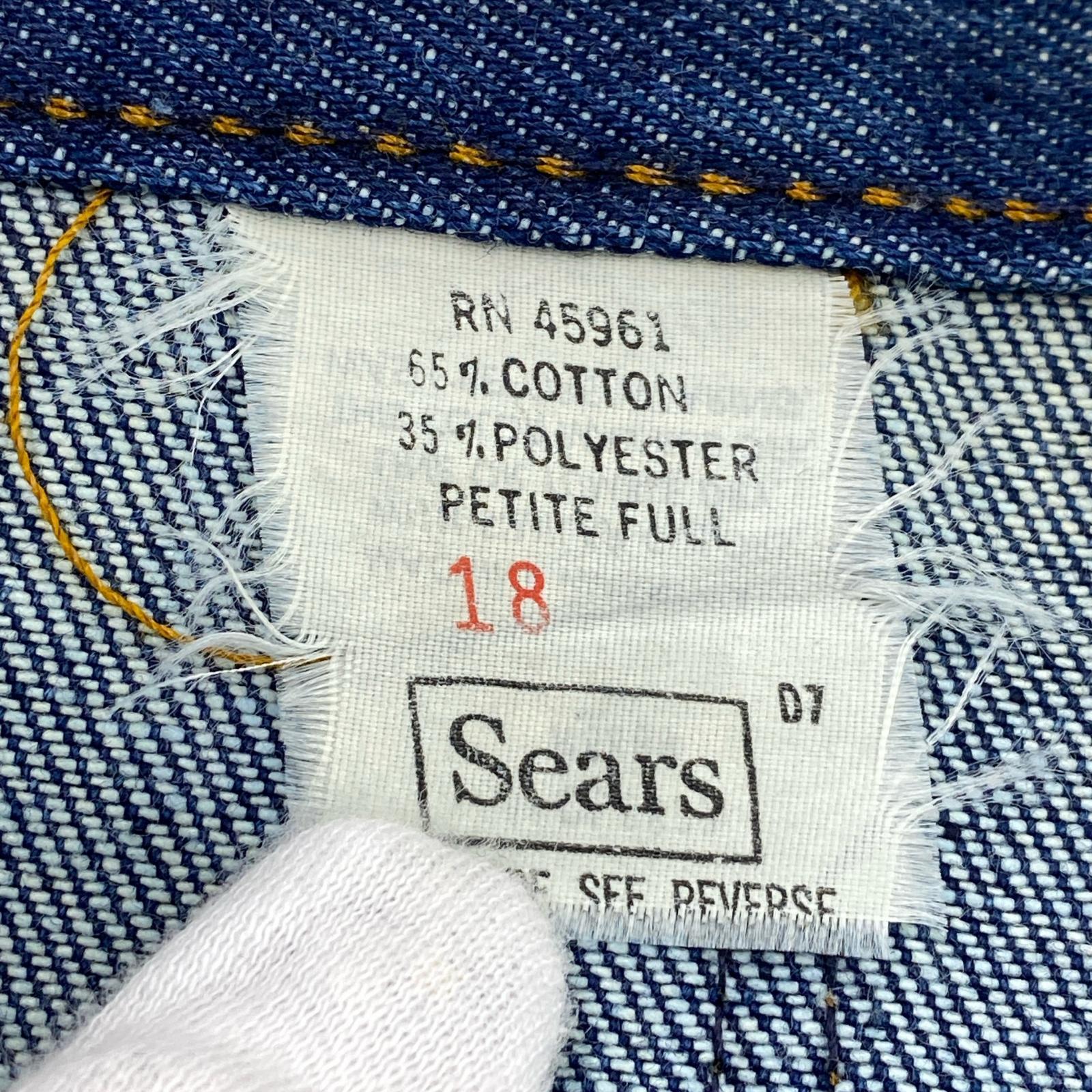 デニムパンツ Sears 70s 42TALON JTF ベイカーデニムパンツ ブルー