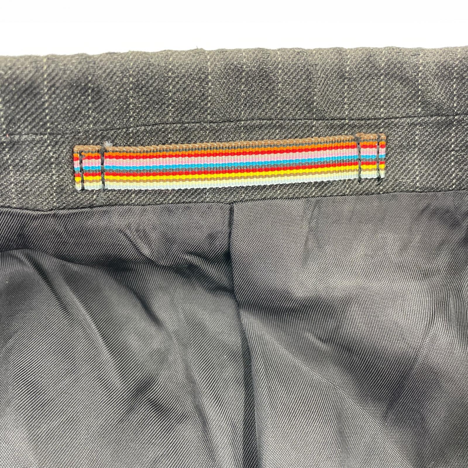 ジャケット Paul Smith リネンコットン ストライプジャケット グレー (L) L グレー