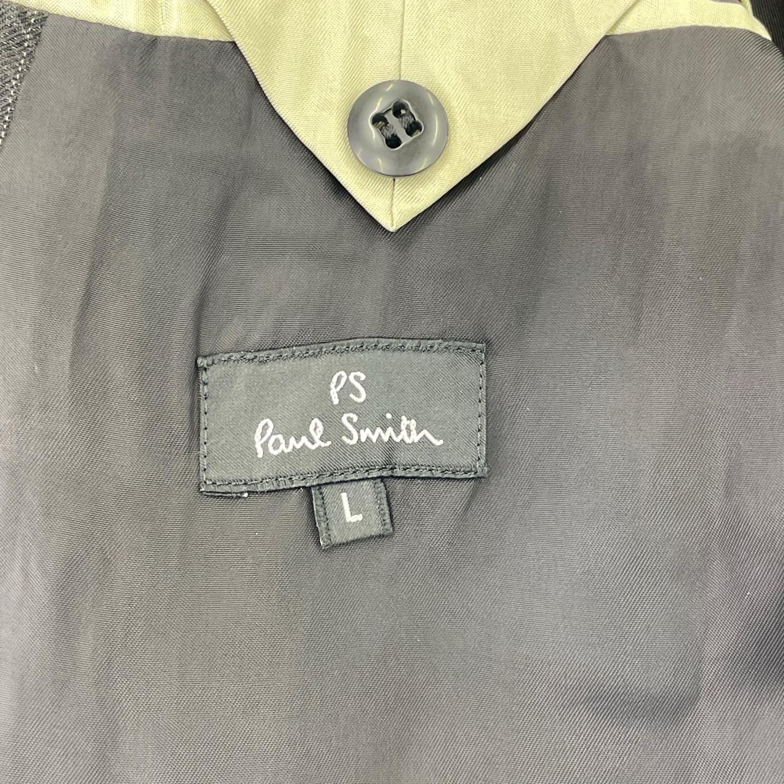 ジャケット Paul Smith リネンコットン ストライプジャケット グレー (L) L グレー