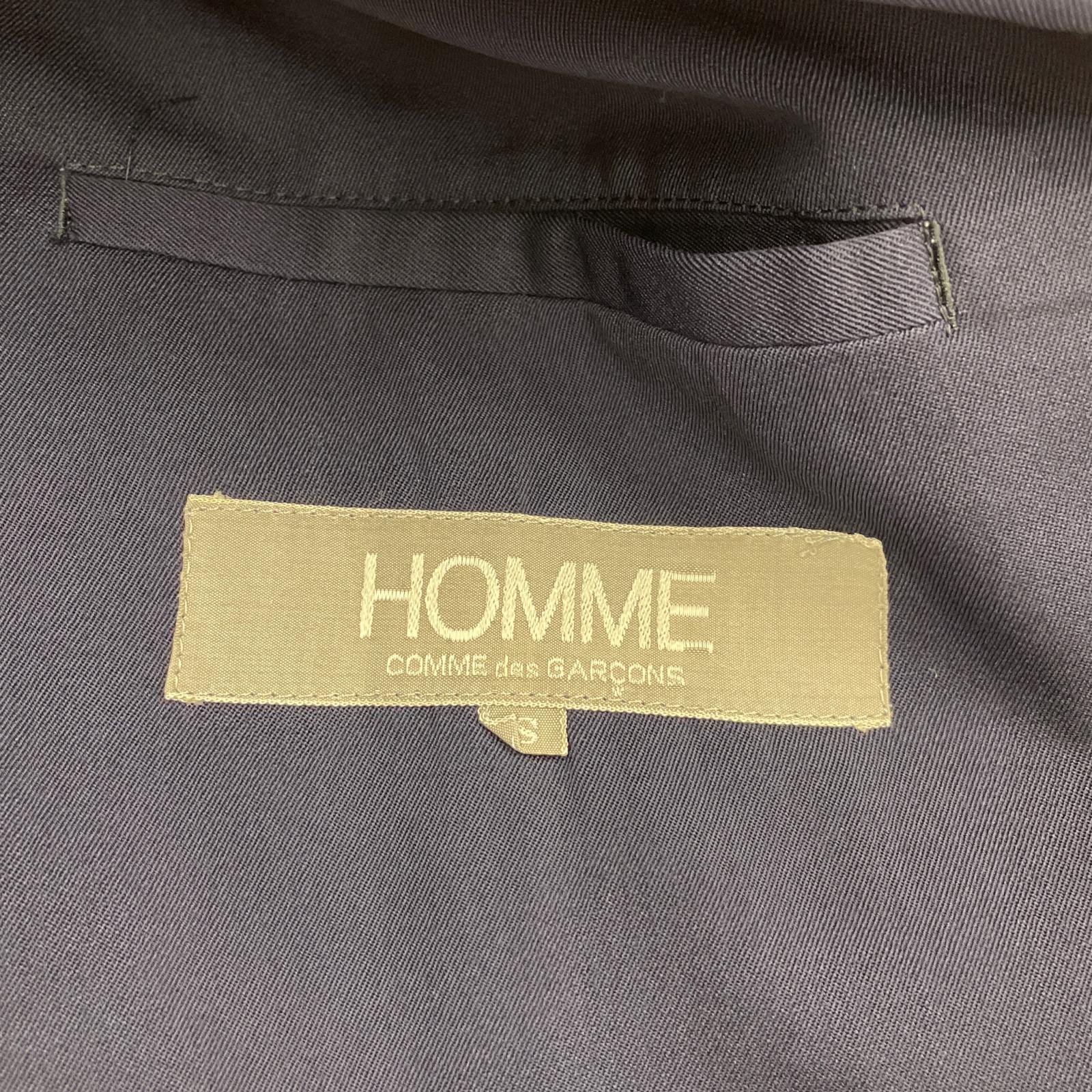 ジャケット HOMME COMME des GARCONS 80s デカオム ダブルブレストテーラードジャケット S ネイビー S ネイビー