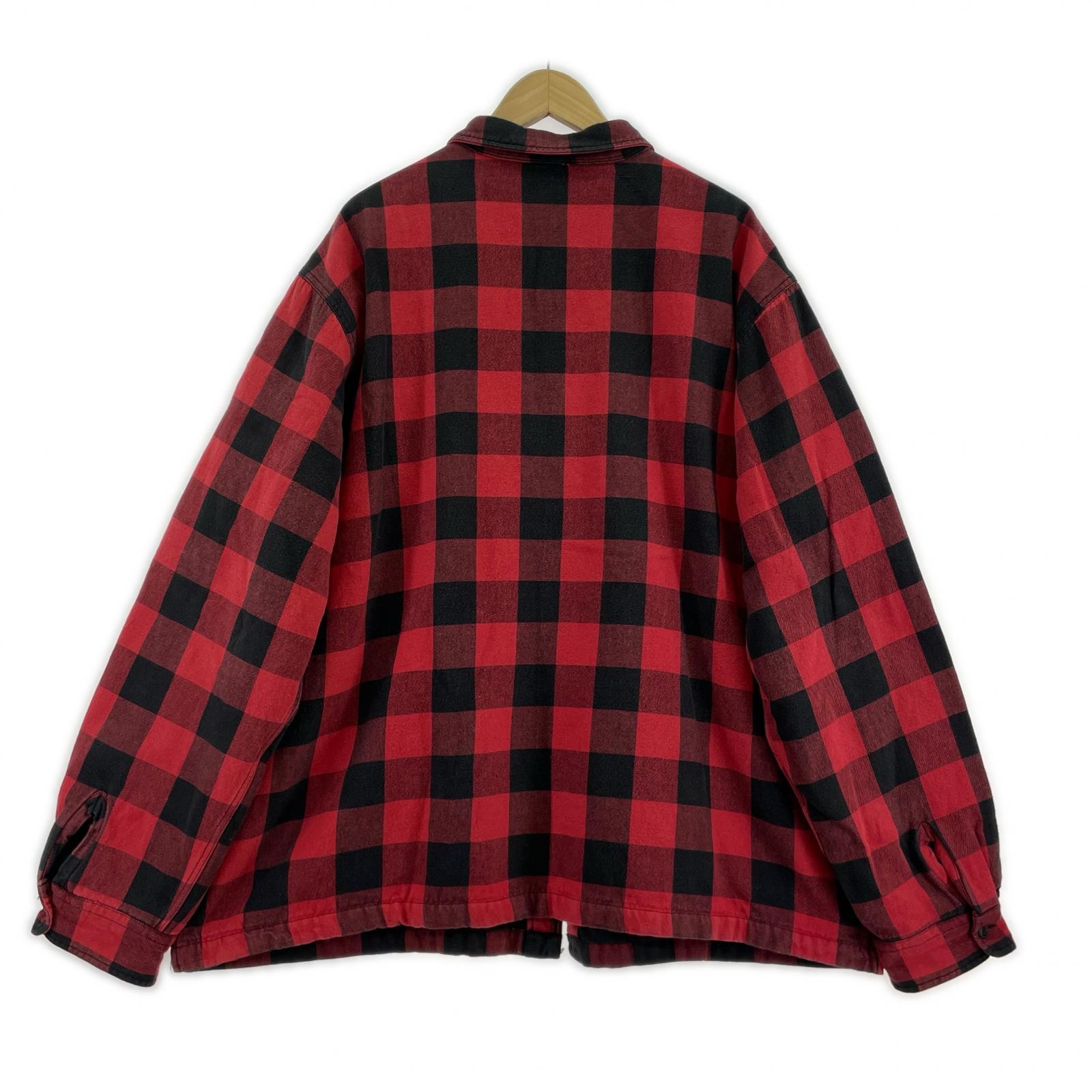 長袖シャツ POLO RALPH LAUREN FARRELL インド製 裏キルト バッファローチェック ヘビーネルシャツ 赤 (XXL)