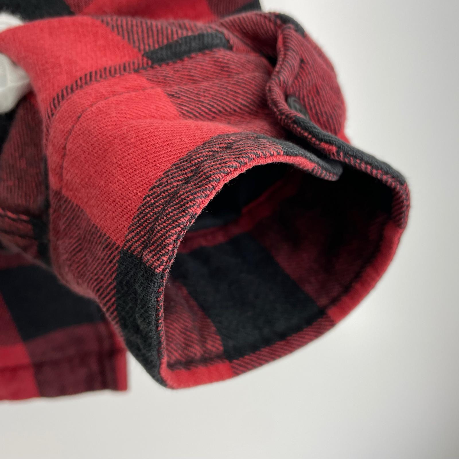 長袖シャツ POLO RALPH LAUREN FARRELL インド製 裏キルト バッファローチェック ヘビーネルシャツ 赤 (XXL)