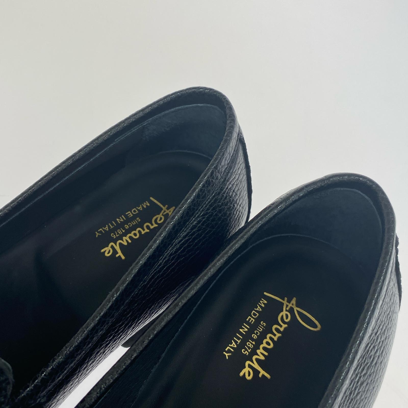 シューズ コインローファー 黒 ISEO RASTY NERO 7 1/2 ブラック