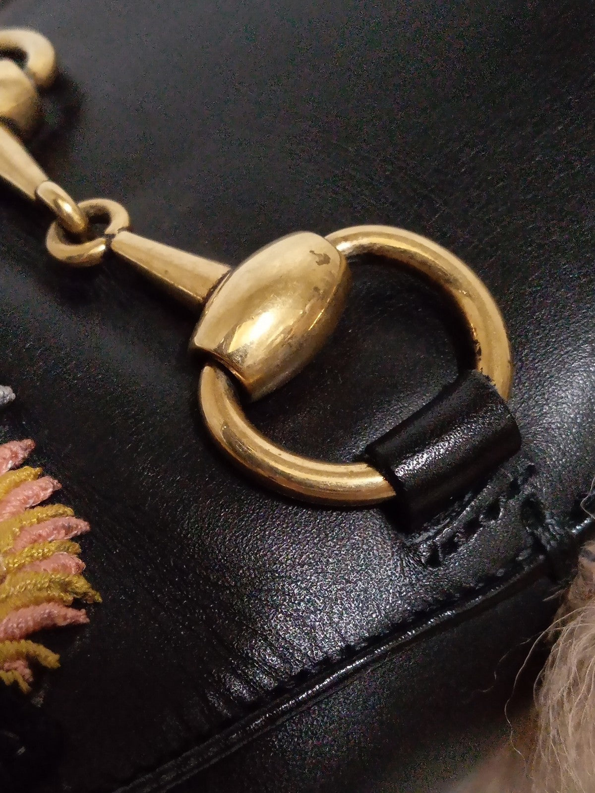 GUCCI ホースビット レザーミュール タイガー刺繍