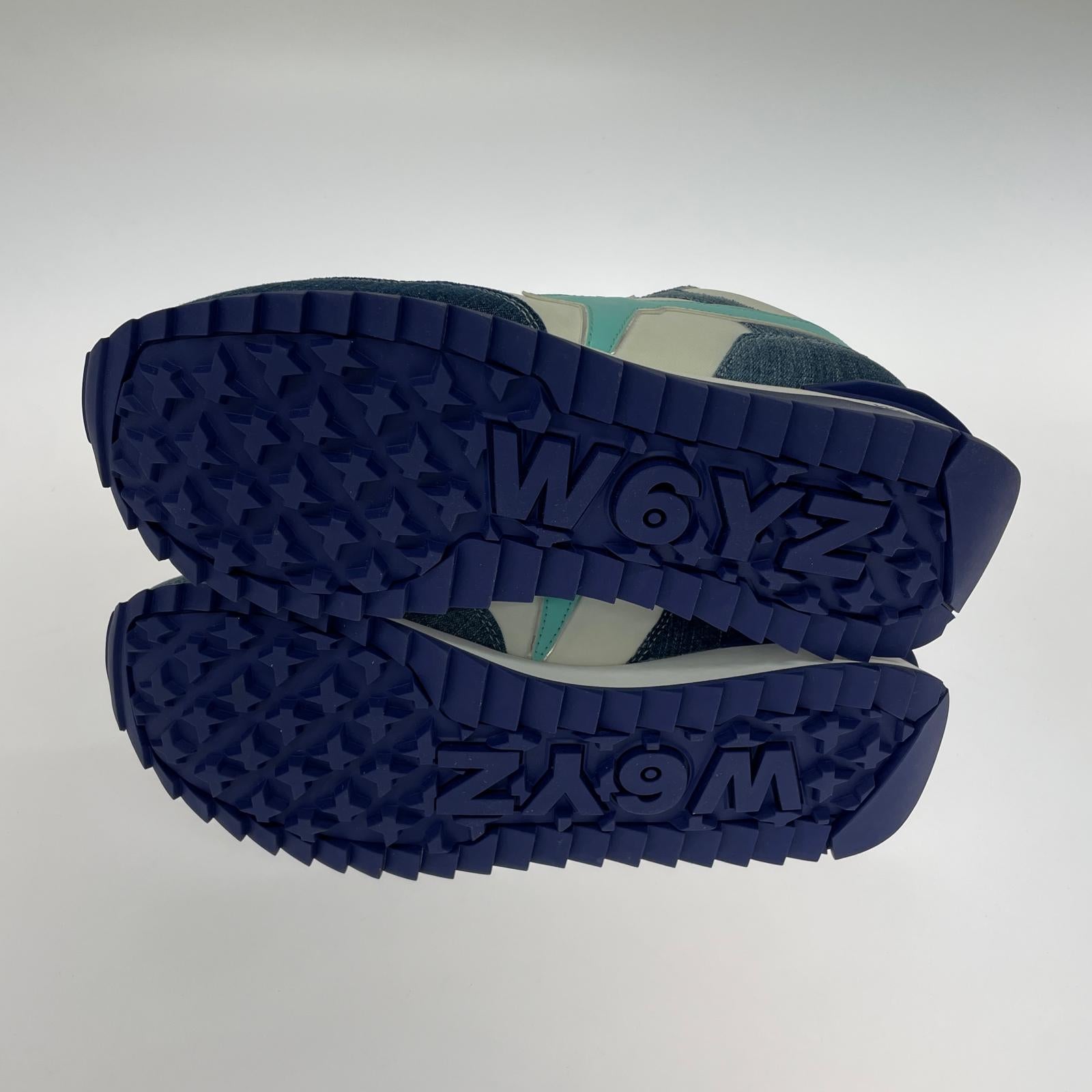 スニーカー RESOUND CLOTHING ×W6YZ YAK-M. デニム切替 ローカットスニーカー 45 ブルー系 27.5cm (US9 1/2 UK9 EU45)