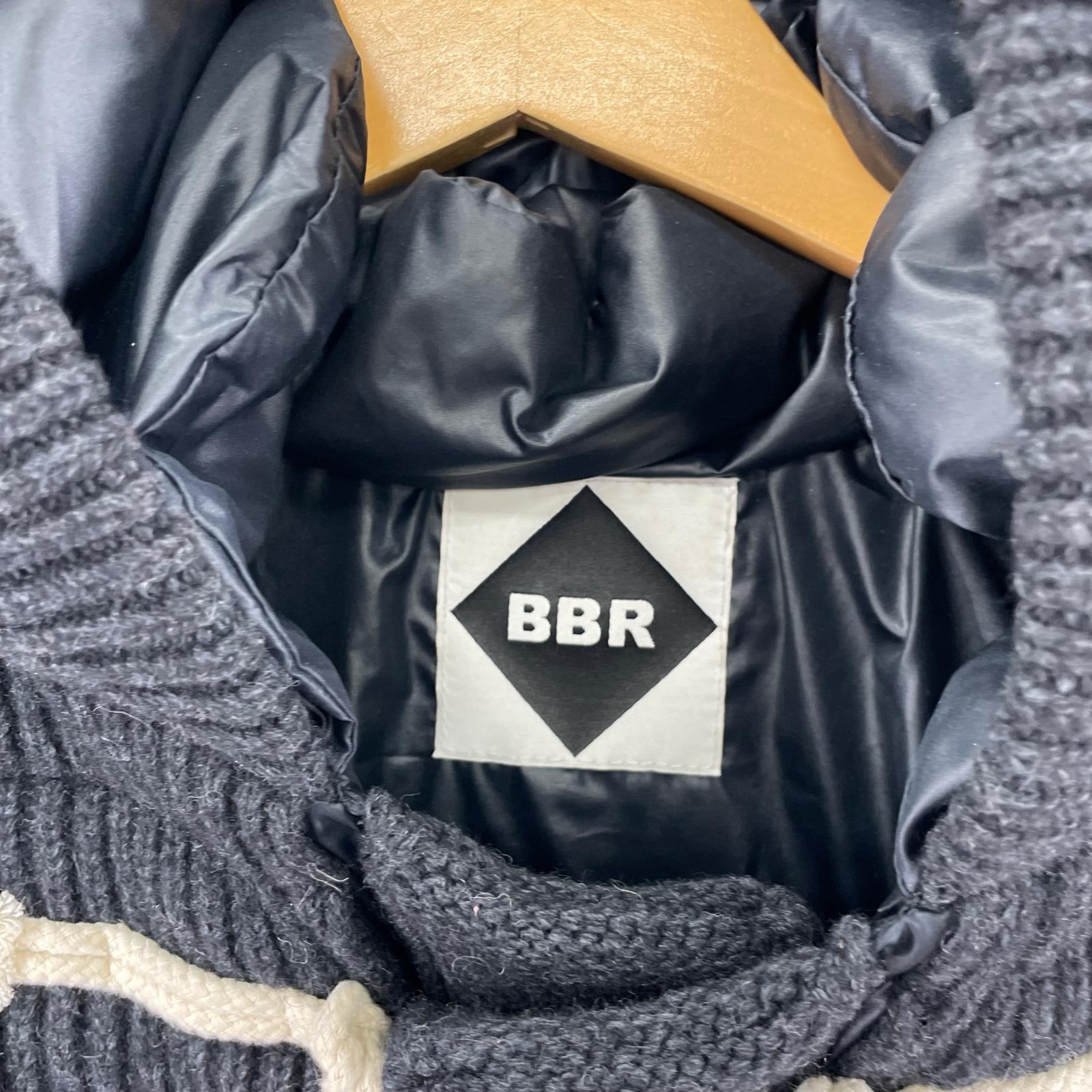 ジャケット BBR BARKB-RULES ニット切替 ダウンダッフルコート XS ブラック ブラック