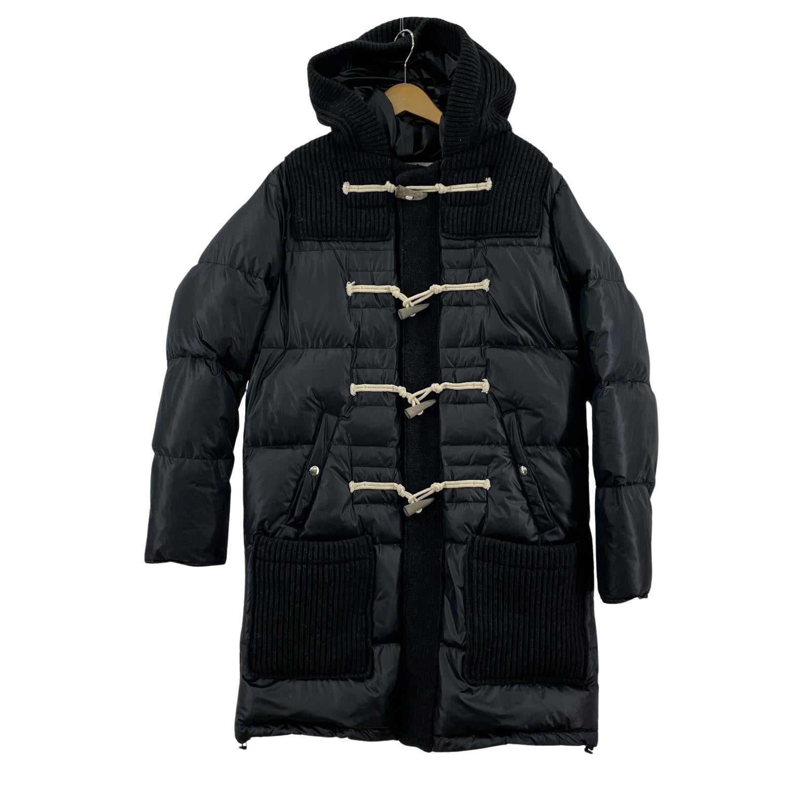 ジャケット BBR BARKB-RULES ニット切替 ダウンダッフルコート XS ブラック ブラック