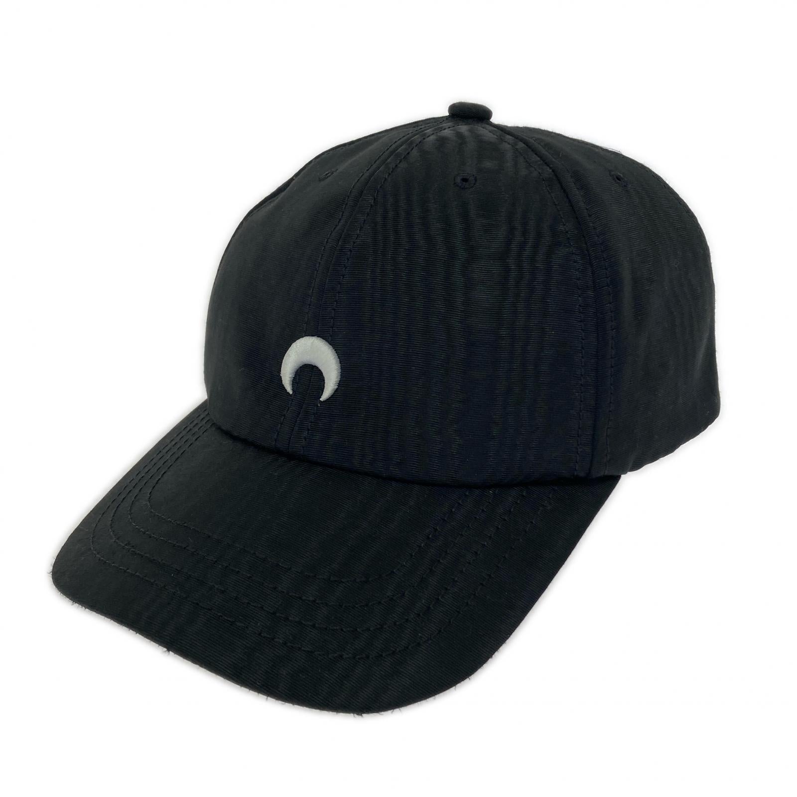 キャップ Marine Serre Regenerated Ryxycled Moire Baseball Cap ブラック