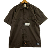 半袖シャツ STANDARD CALIFORNIA×Dickies Short Sleeve Work Shirt Flower 茶 M ブラウン