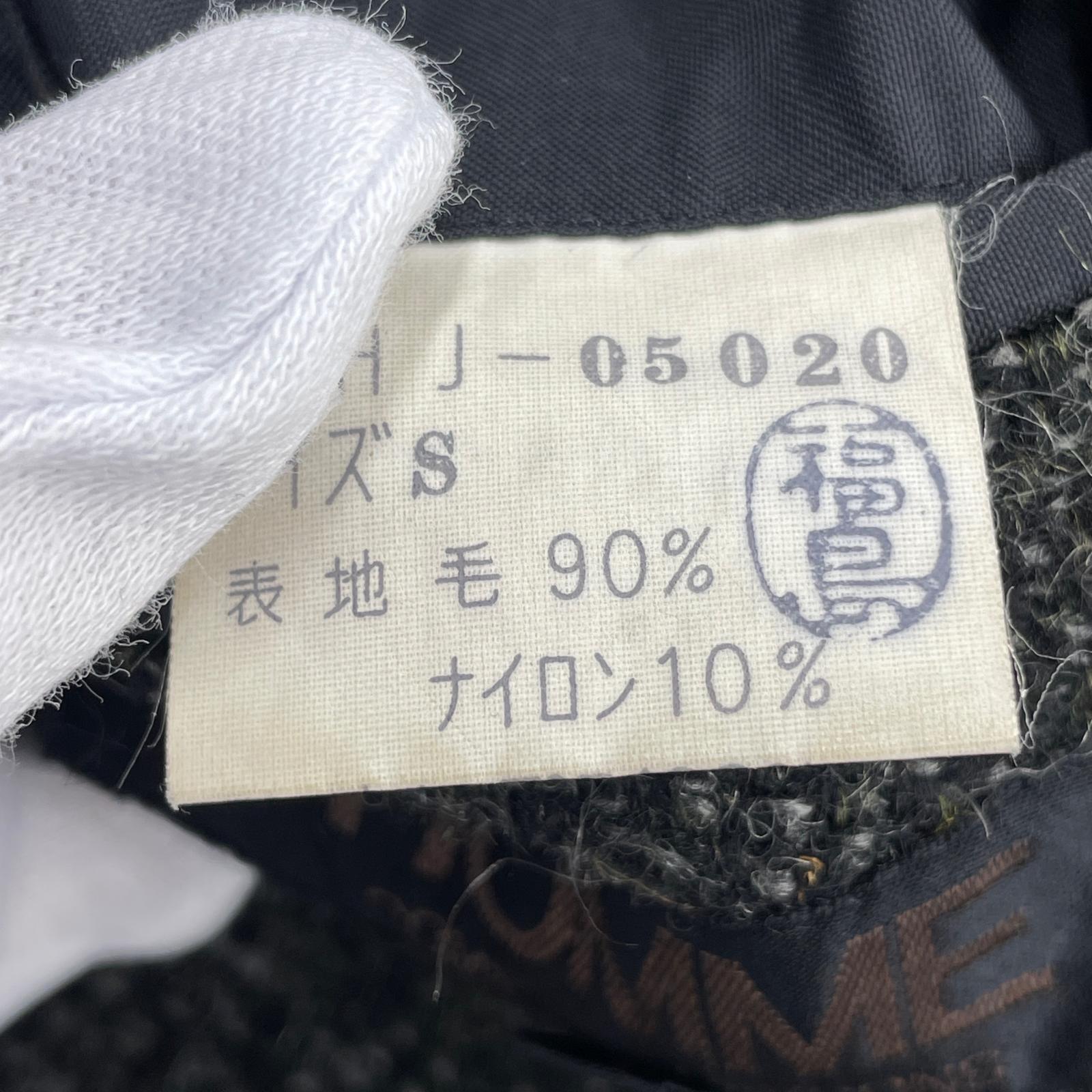 ジャケット 80s頃 デカオム 袖リブ 2B ウールジャケット (S) S ブラック
