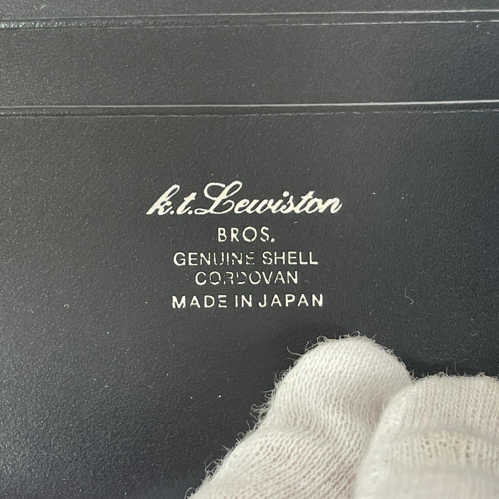 コンパクトウォレット K.T.Lewiston コードバン 二つ折りウォレット ブラック