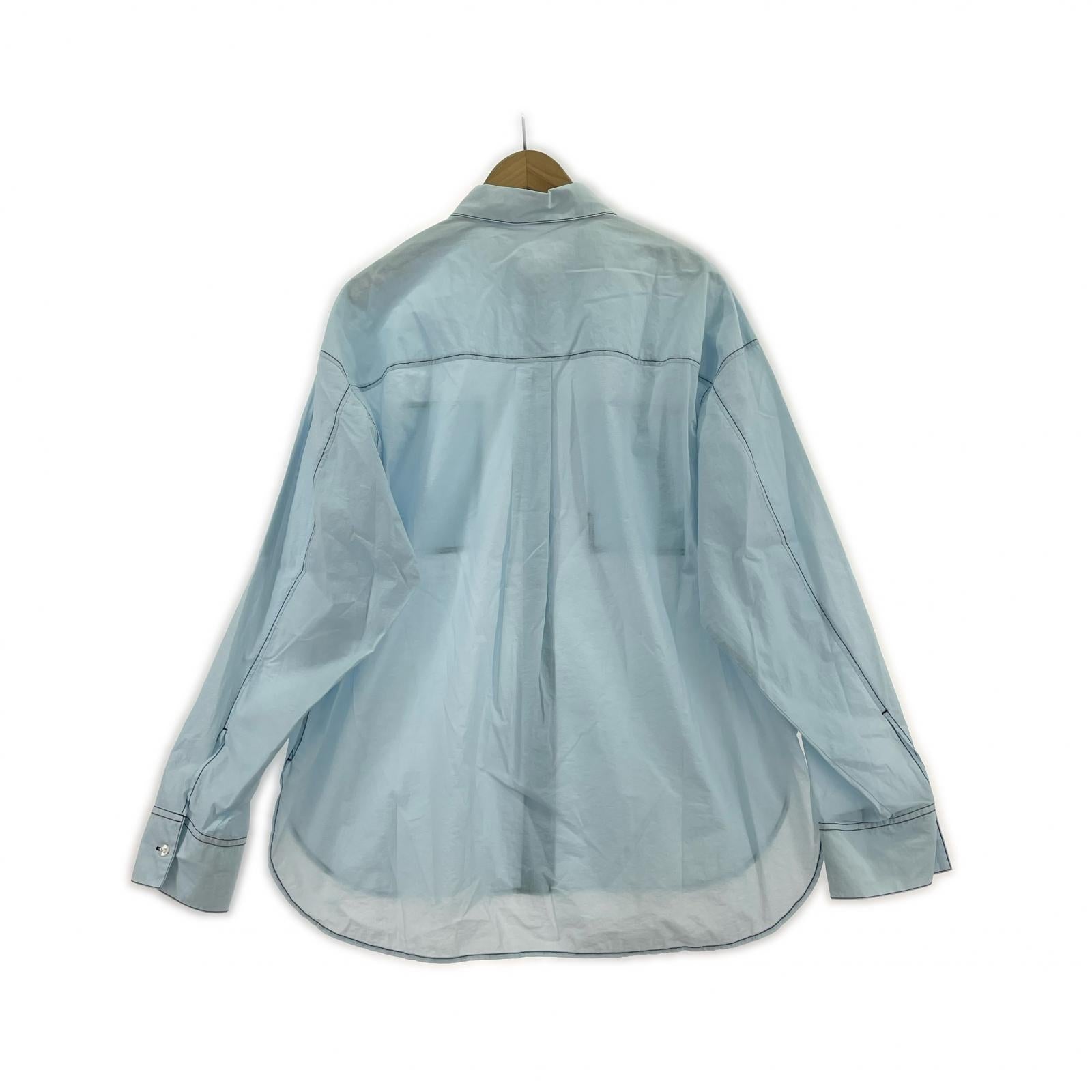 長袖シャツ CITYSHOP WASHER TAFFETA シャツ 水色