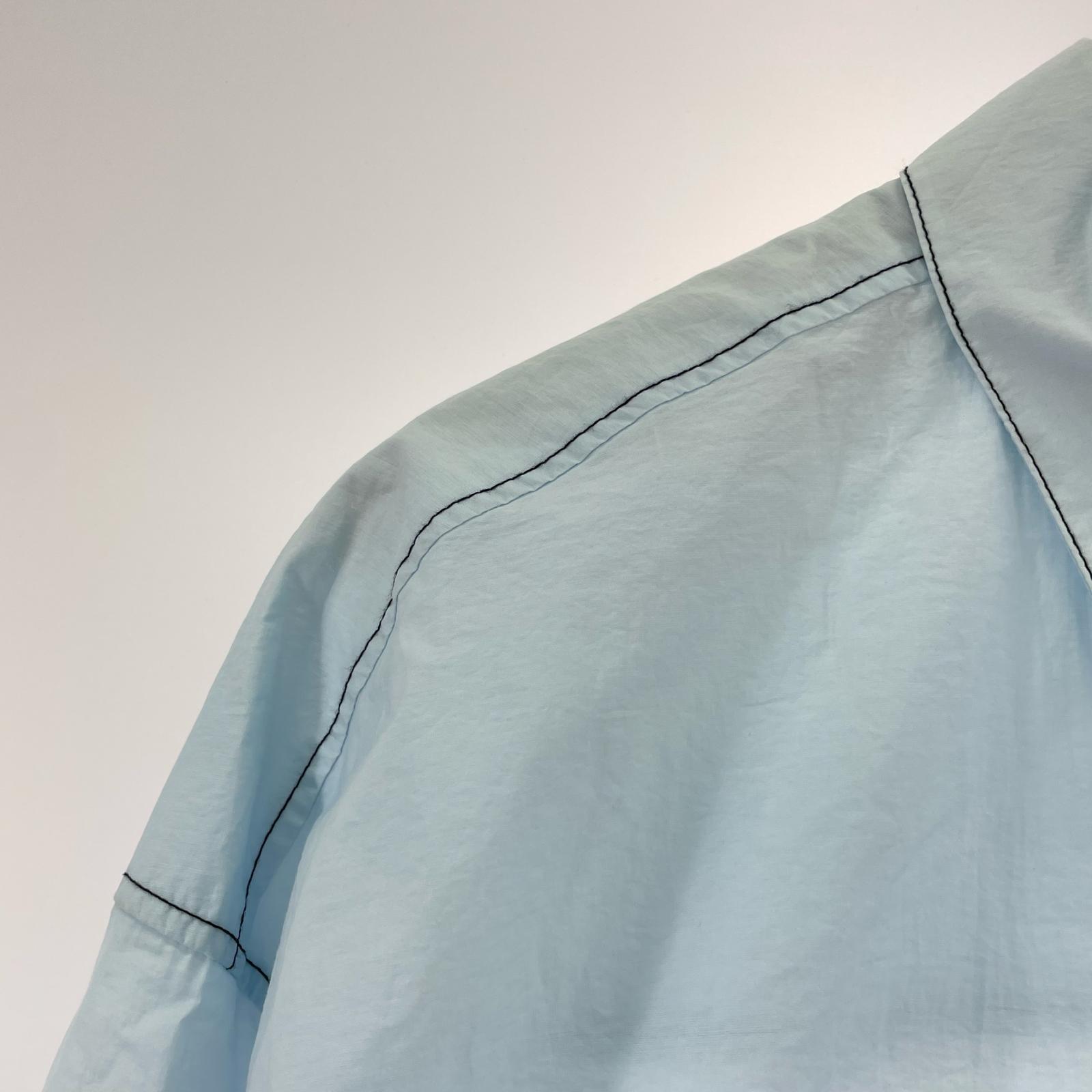 長袖シャツ CITYSHOP WASHER TAFFETA シャツ 水色