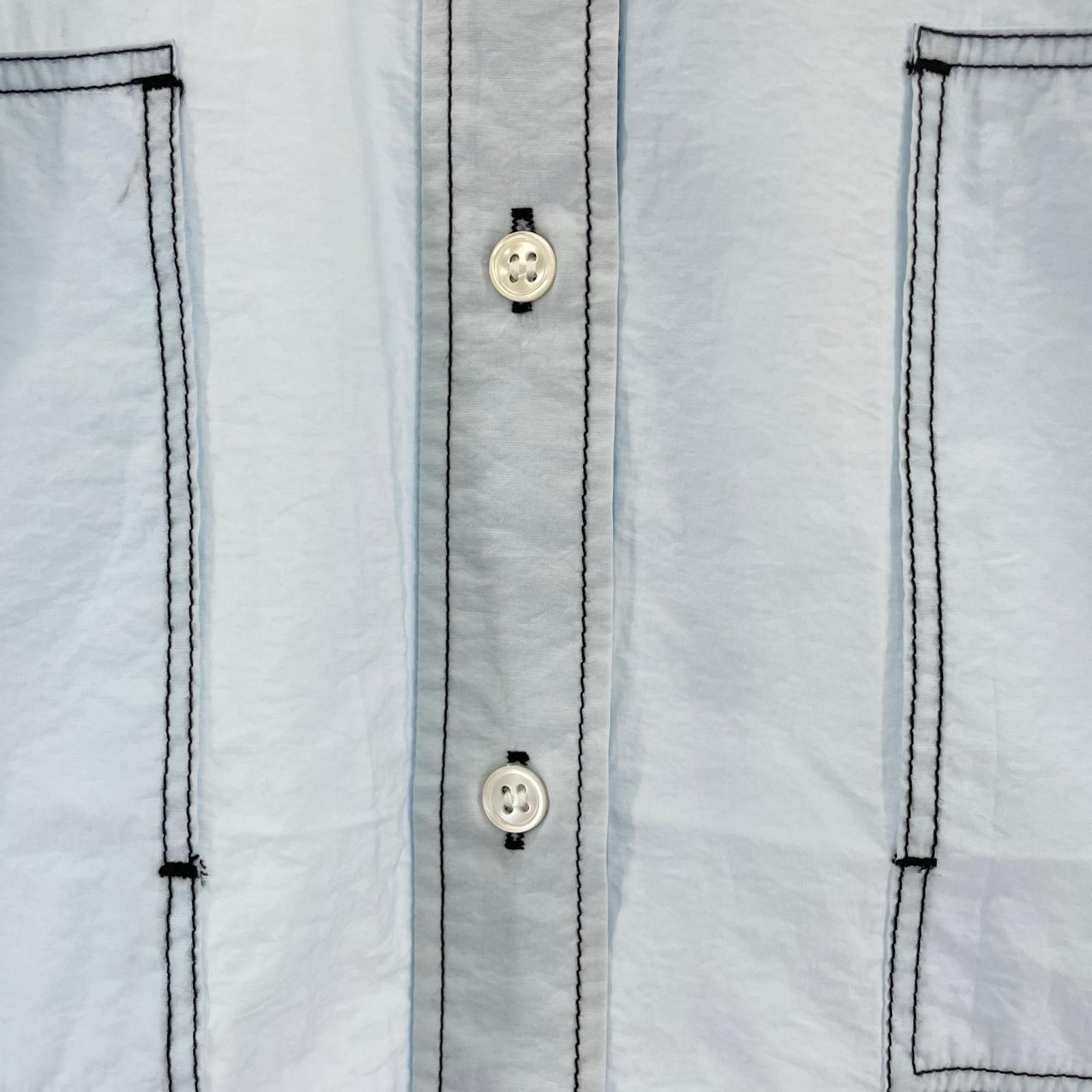 長袖シャツ CITYSHOP WASHER TAFFETA シャツ 水色
