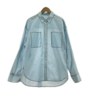 長袖シャツ CITYSHOP WASHER TAFFETA シャツ 水色